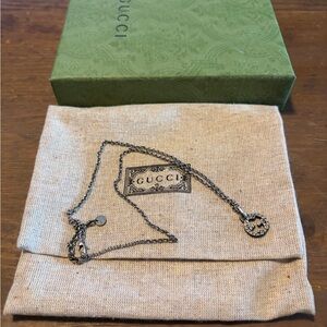 Gucci Silver Pendant Necklace